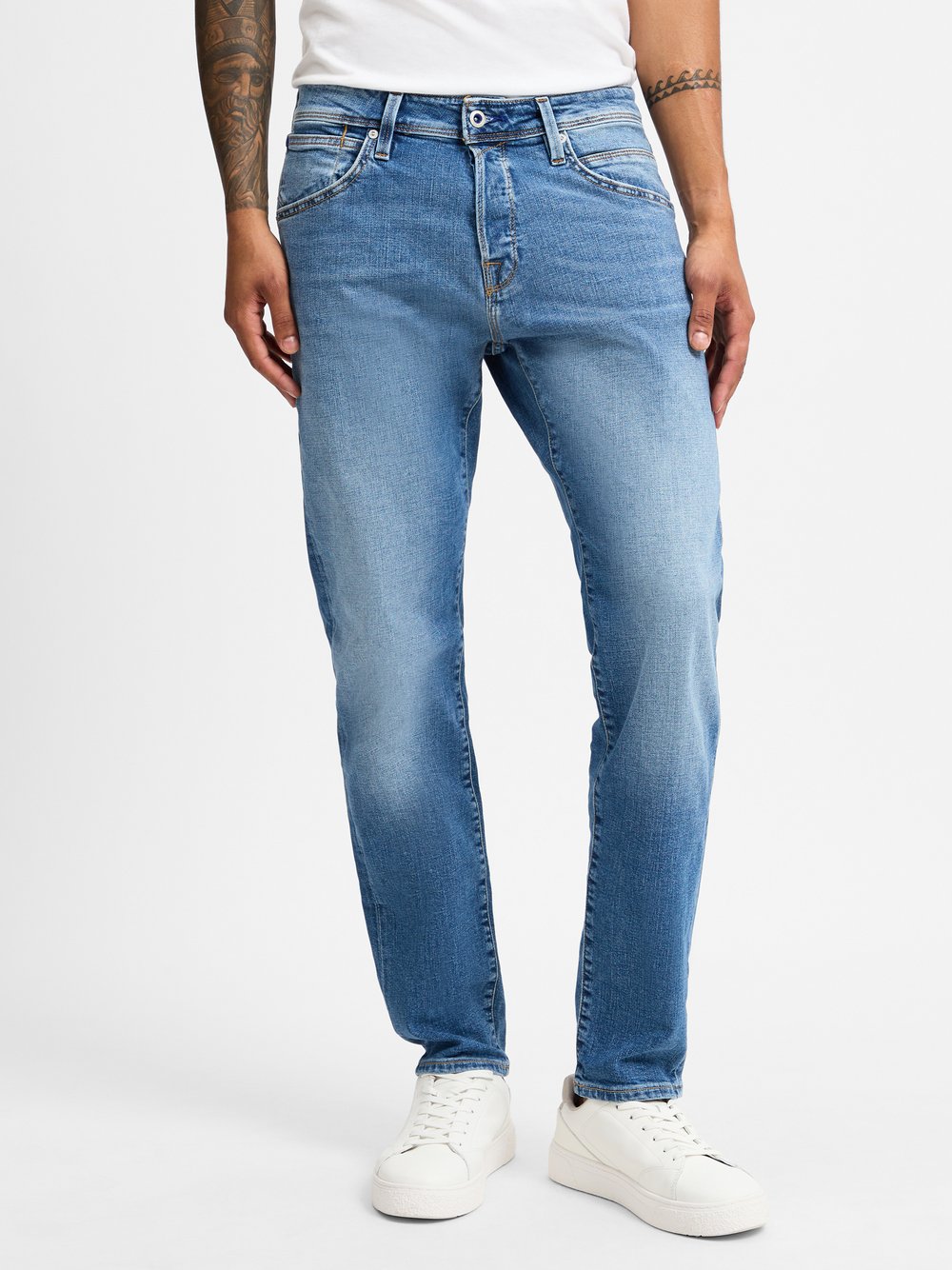 Jack & Jones Dżinsy - JJMike Mężczyźni Bawełna niebieski jednolity, 30-32