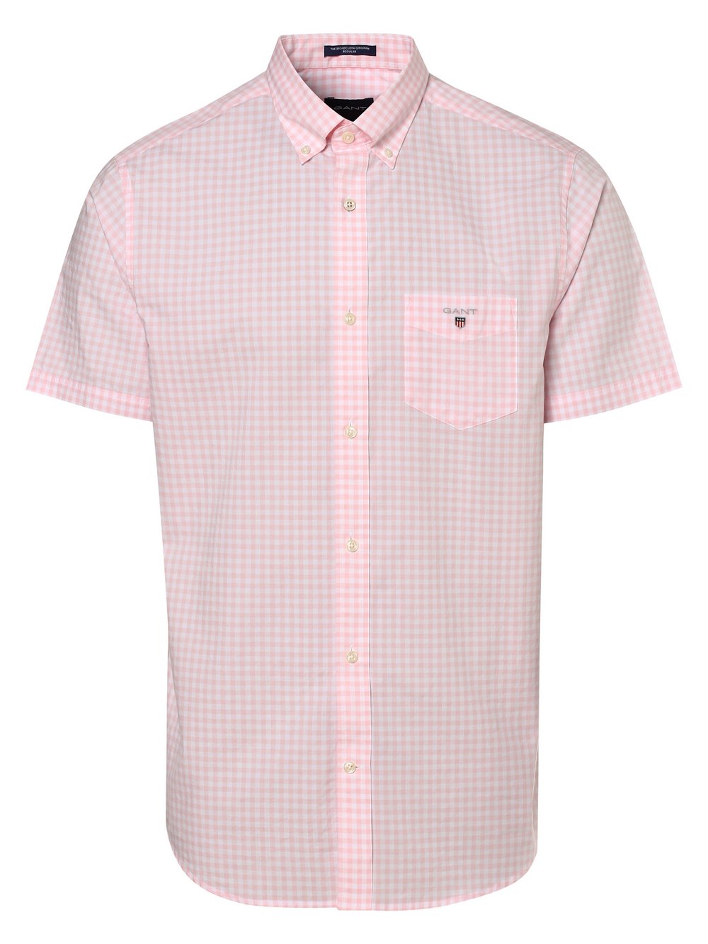Gant Koszula męska Mężczyźni Regular Fit Bawełna różowy w kratkę button down, L