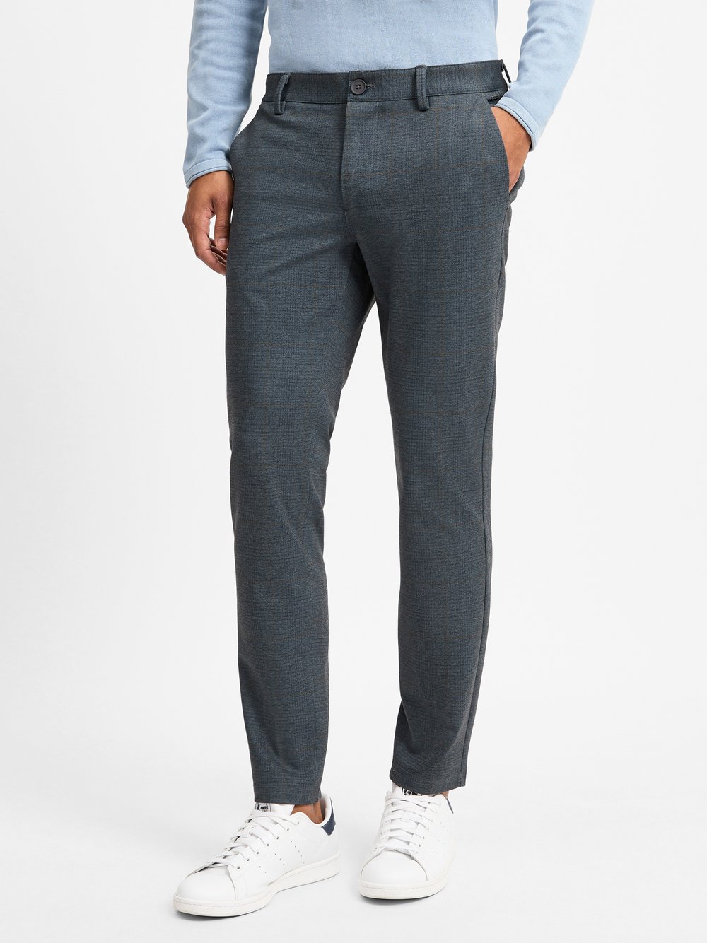 Only&Sons Spodnie - ONSMark Mężczyźni wiskoza szary|niebieski w kratkę, 28-30