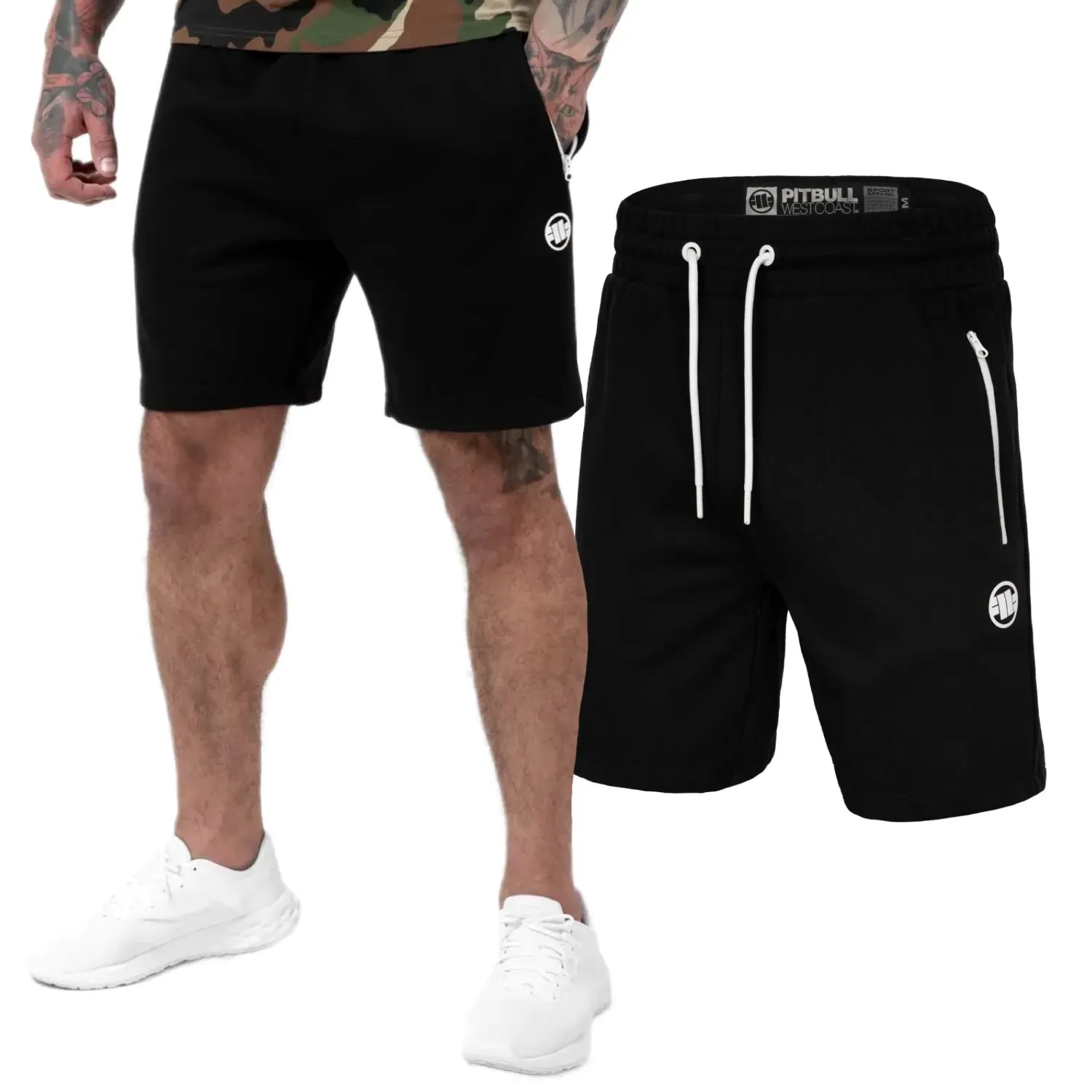 Szorty dresowe Pit Bull Cotton Terry Small Logo '24 - Czarne M