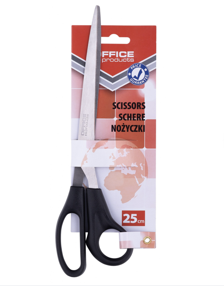 Nożyczki biurowe OFFICE PRODUCTS czarne 25cm