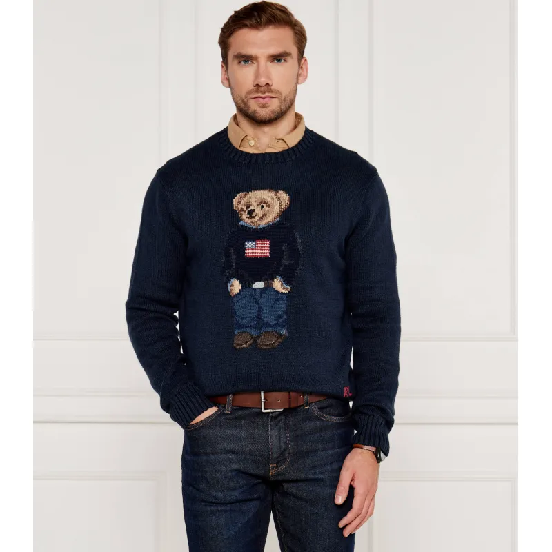 POLO RALPH LAUREN Sweter Regular Fit z dodatkiem lnu