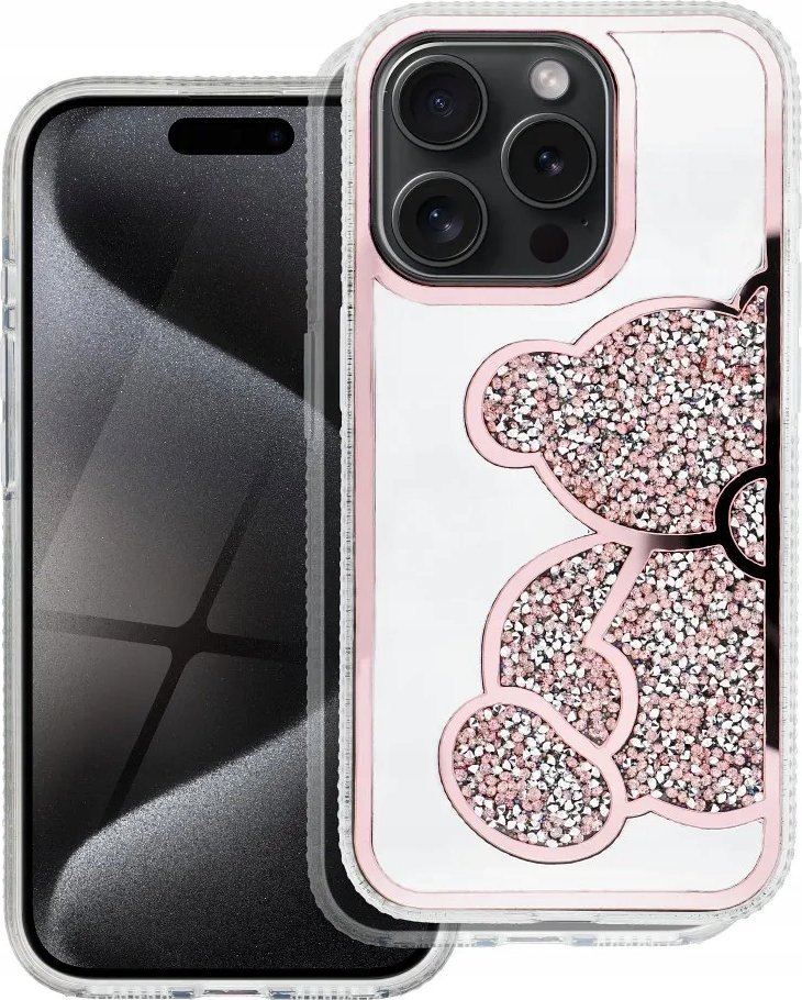OEM Futerał TEDDY BEAR do IPHONE 16 różowy