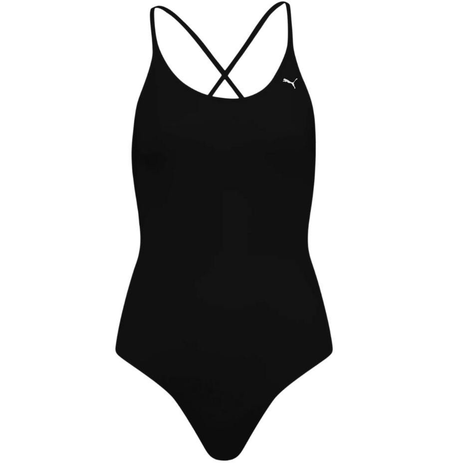 Kostium kąpielowy damski Puma Swim V-Neck czarny 935086 03-S