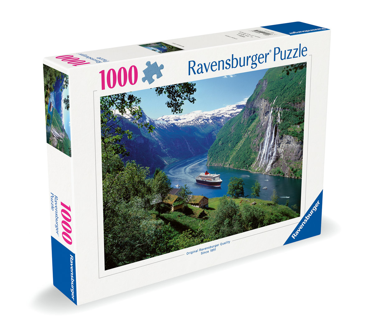 Puzzle 2D: Fiord w Norwegii 1000 elementów