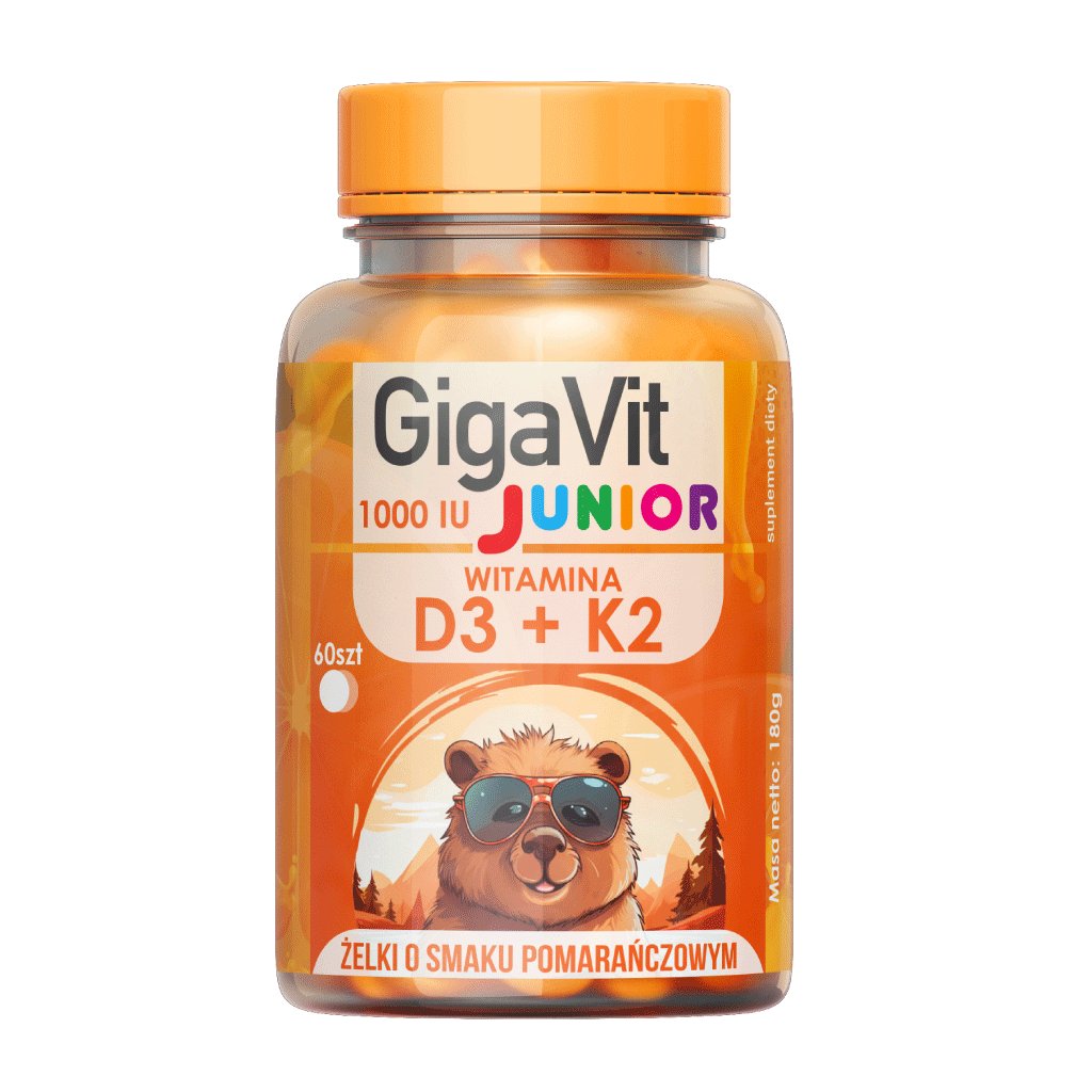 ASEPTA GigaVit Junior Żelki Witamina D3+K2 1000 IU  60 szt.