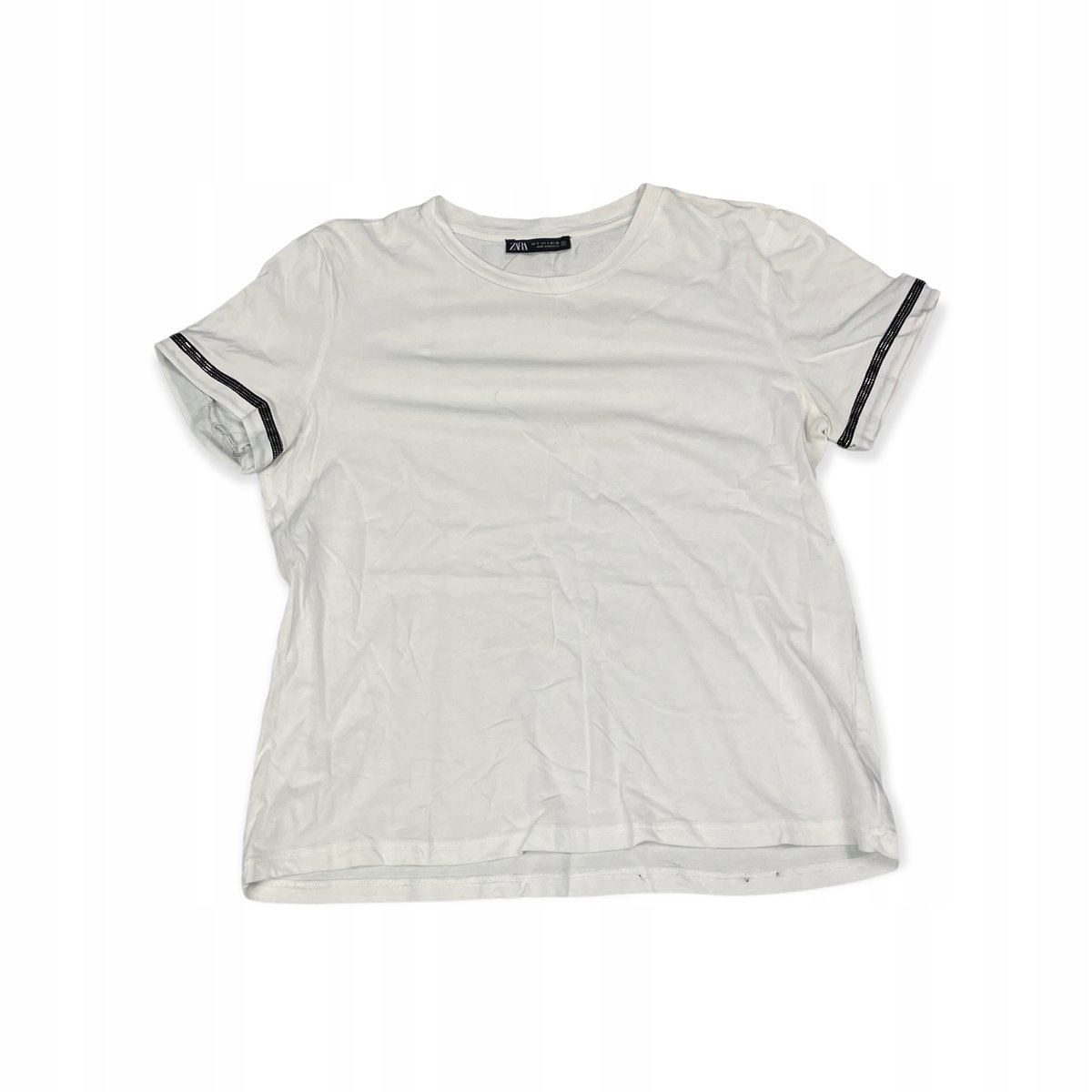 Biała koszulka T-shirt damski ZARA S