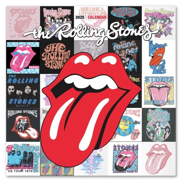 Kalendarz ścienny 2025 Rolling Stones kalendarze na ścianę licencje 30x30