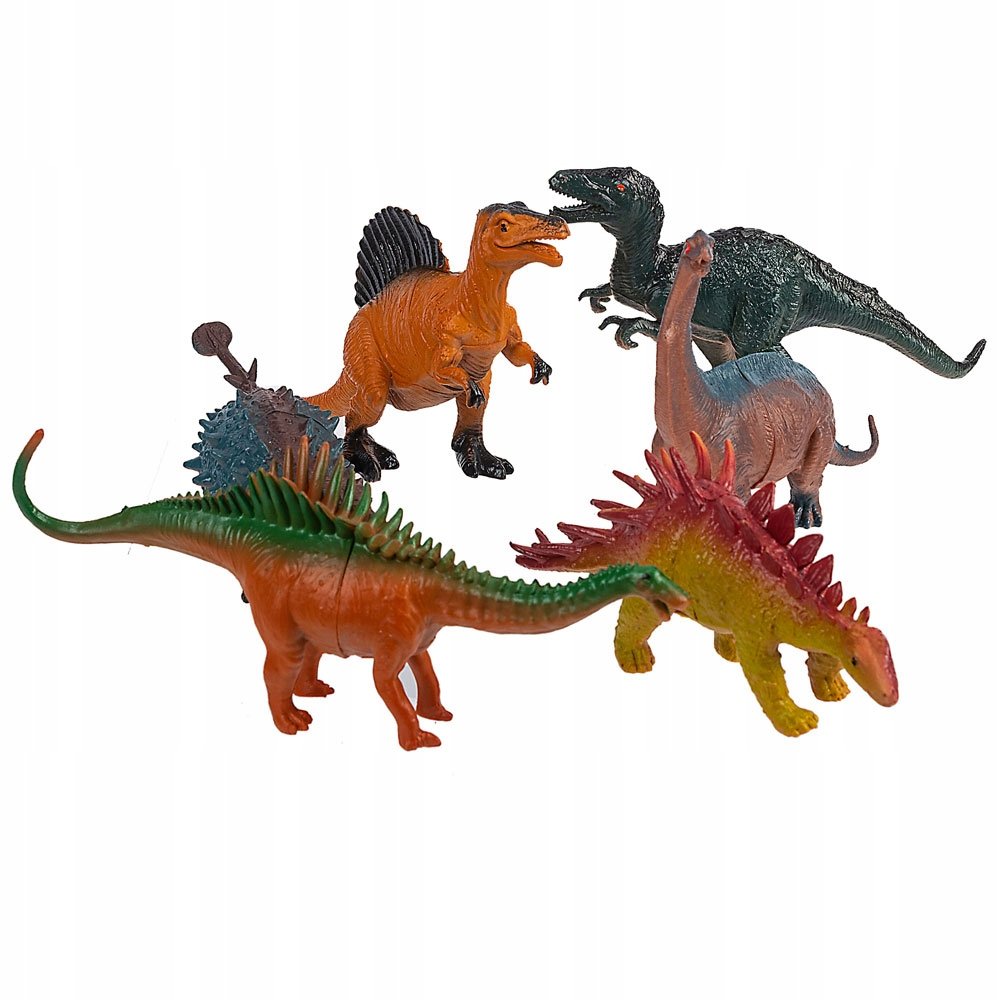 FIGURKI DINOZAURÓW ZESTAW 6 SZTUK ŚWIAT DINOZAURÓW