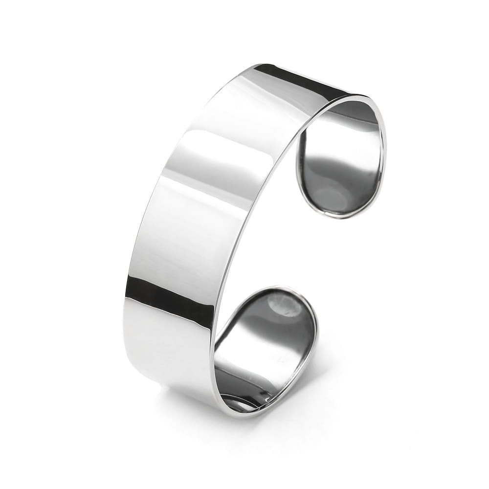 Srebrna bransoletka gładka szeroka 2,1 cm Bangle pr925