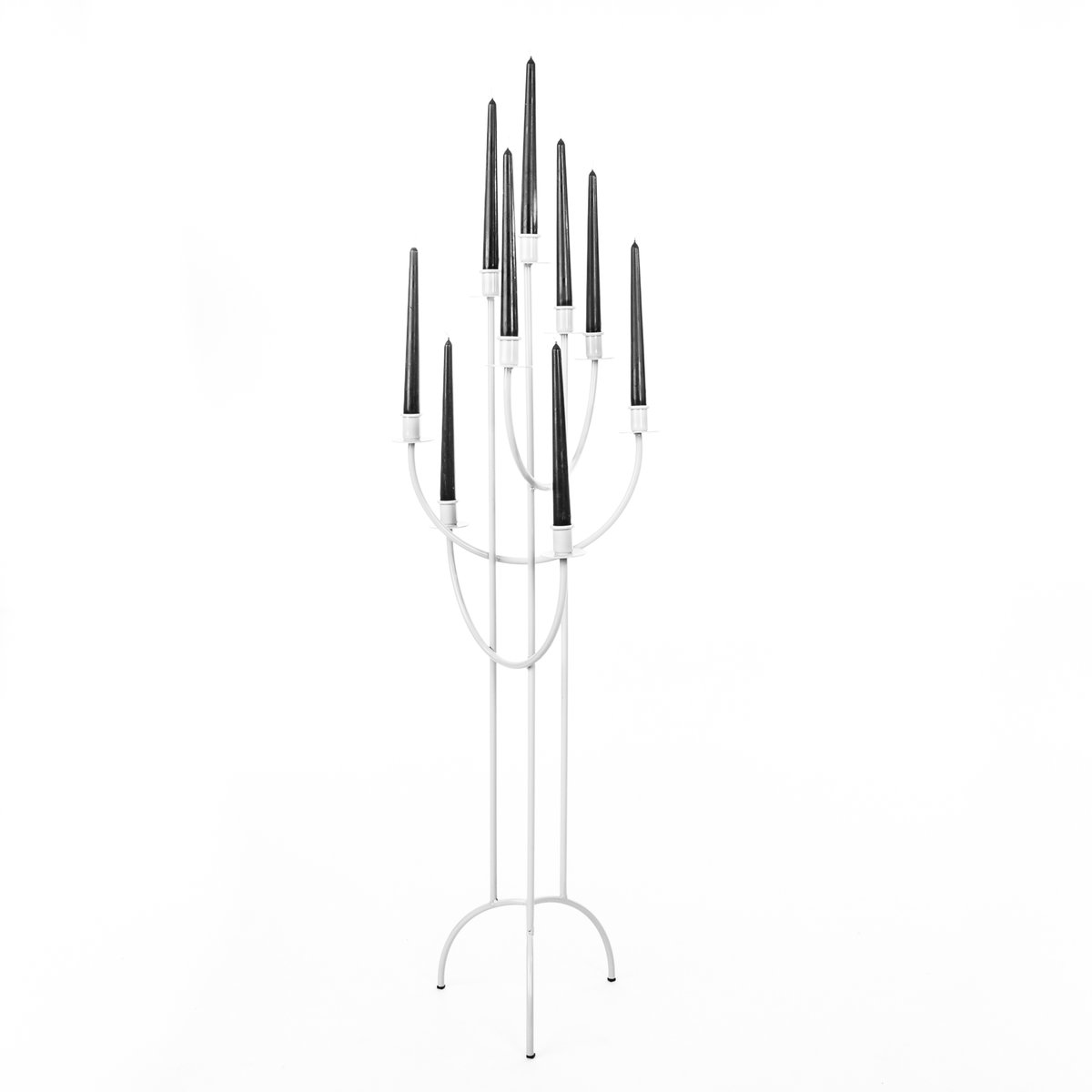 ŚWIECZNIK BIAŁY LOFT 9 RAMION 108 CM kandelabr - elegancki wystrój wnętrz
