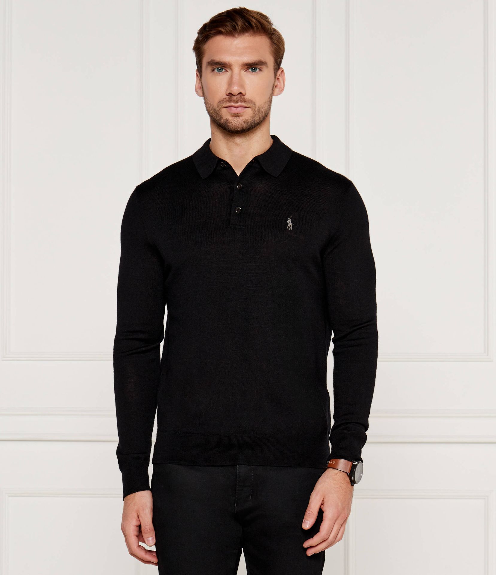 POLO RALPH LAUREN Wełniane polo Regular Fit