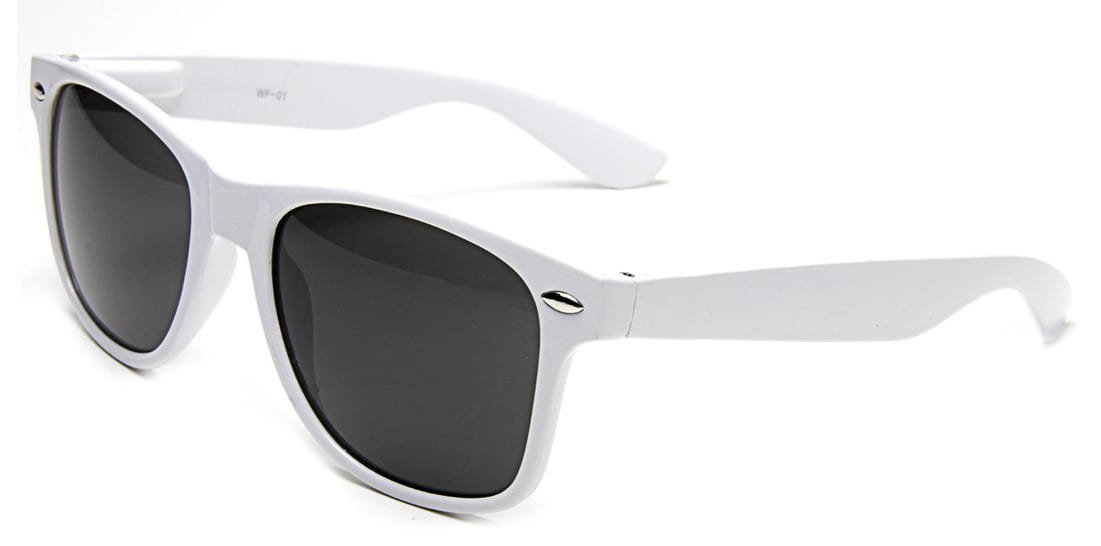 Klasyczne okulary przeciwsłoneczne białe nerdy NR-151