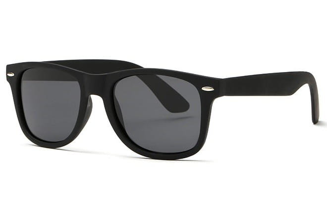 Przeciwsłoneczne Czarne matowe okulary nerdy NR-81