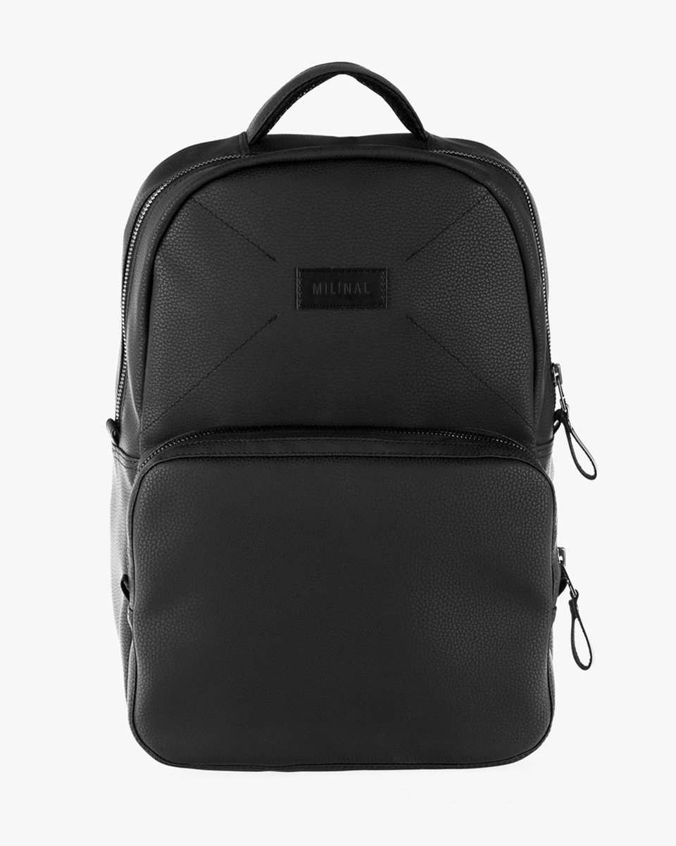 Czarny plecak z ekoskóry Chrome Milinal