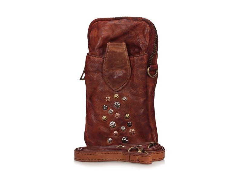 Mała saszetka z ozdobnymi nitami 054