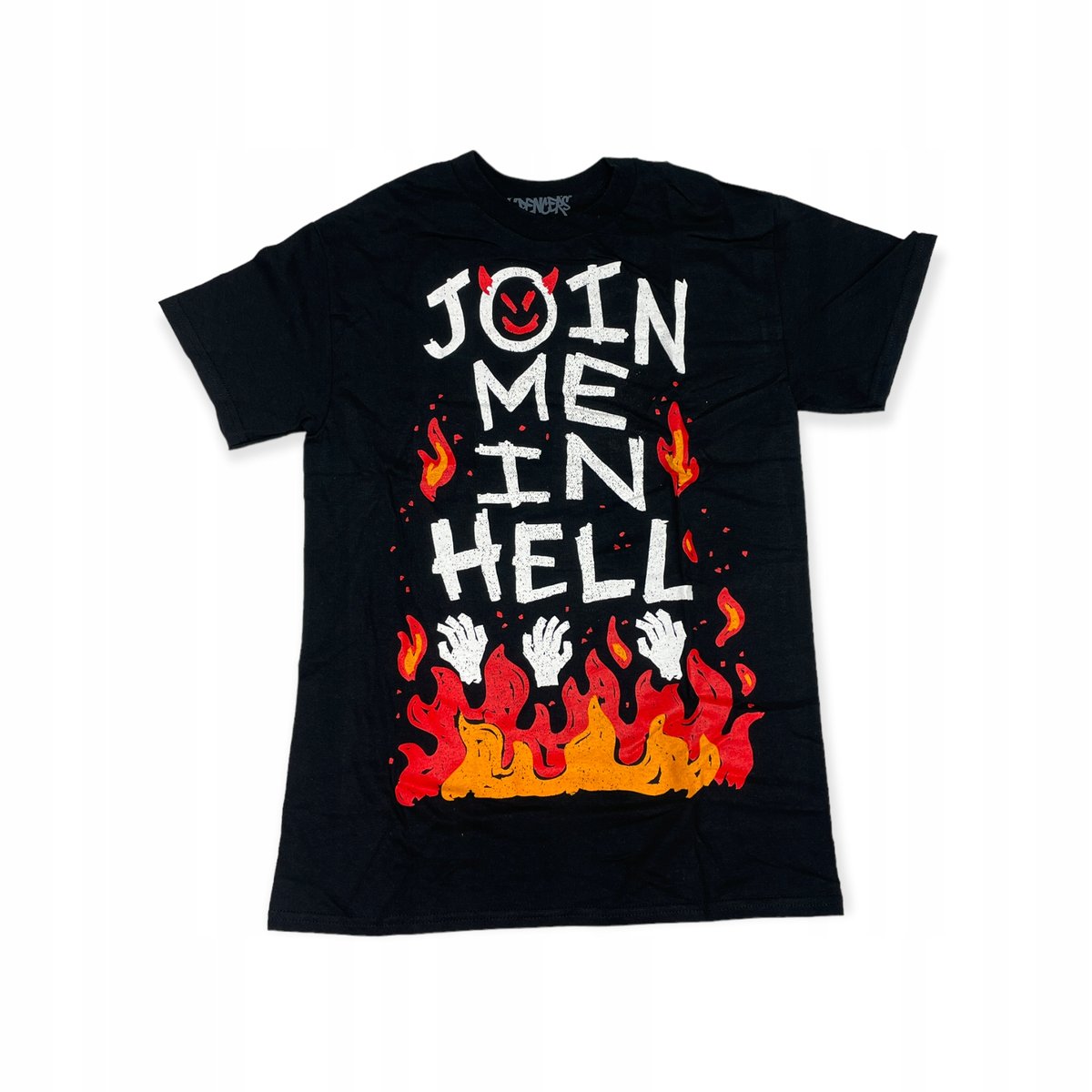 Koszulka czarny t-shirt męski SPENCER'S napisy L