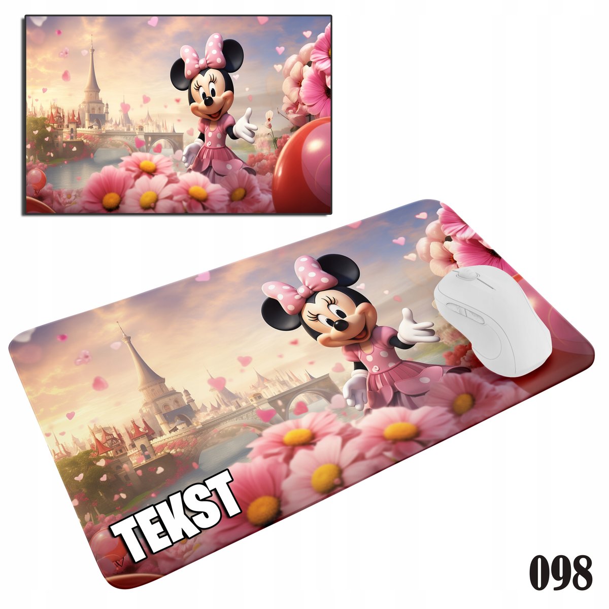 PODKŁADKA POD MYSZKĘ MYSZ WZORY DO WYBORU - MYSZKA MIKI MINI MICKEY 29x36cm