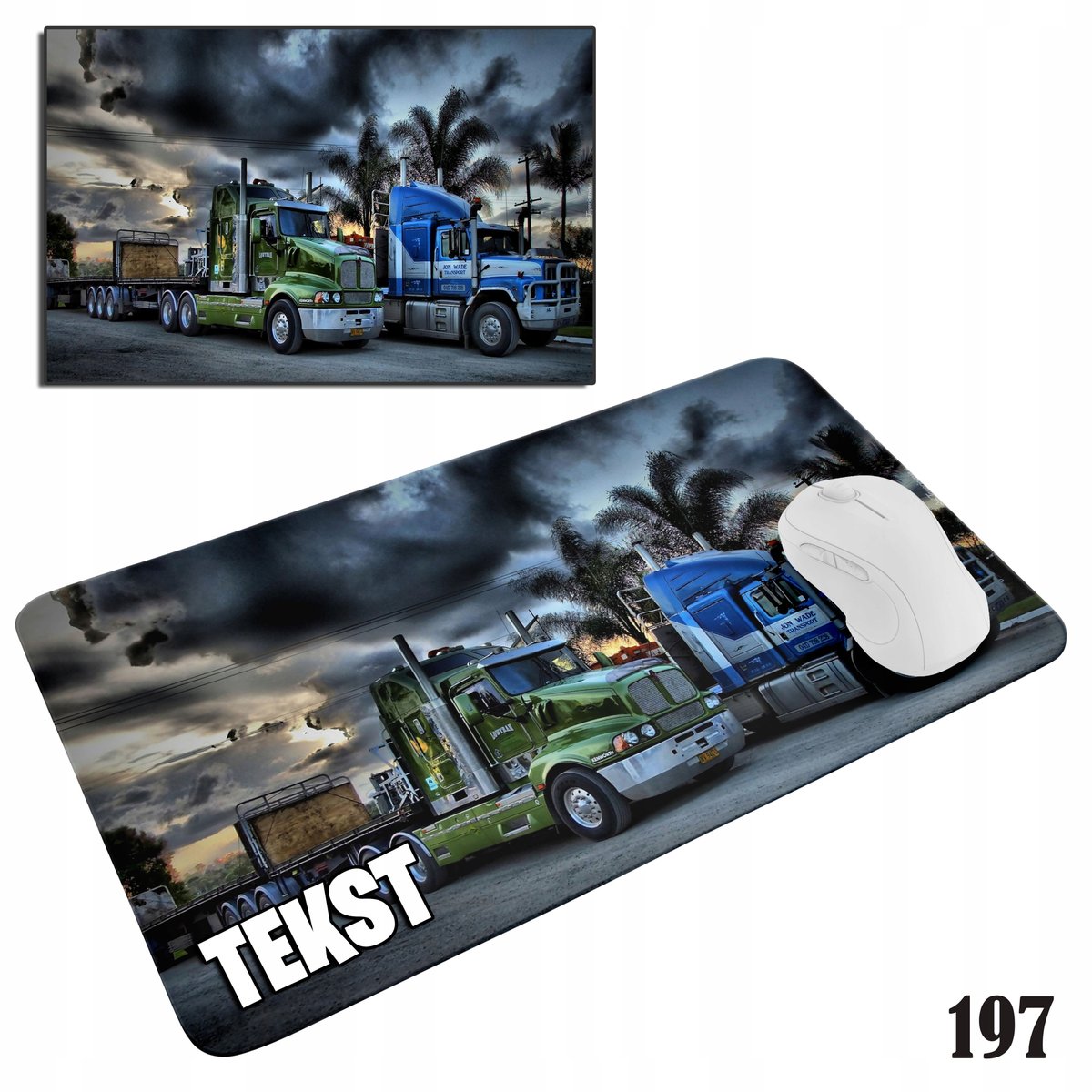 PODKŁADKA POD MYSZKĘ MYSZ WZORY DO WYBORU - SCANIA CIĘŻARÓWKA 20x24cm