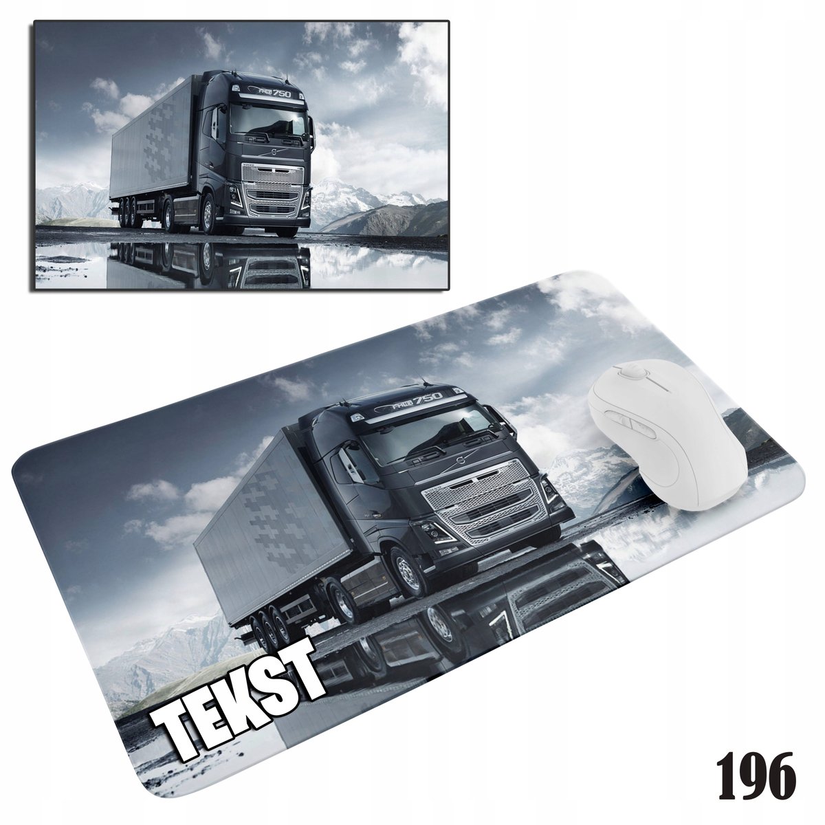 PODKŁADKA POD MYSZKĘ MYSZ WZORY DO WYBORU - TIR SCANIA DAF 29x36cm