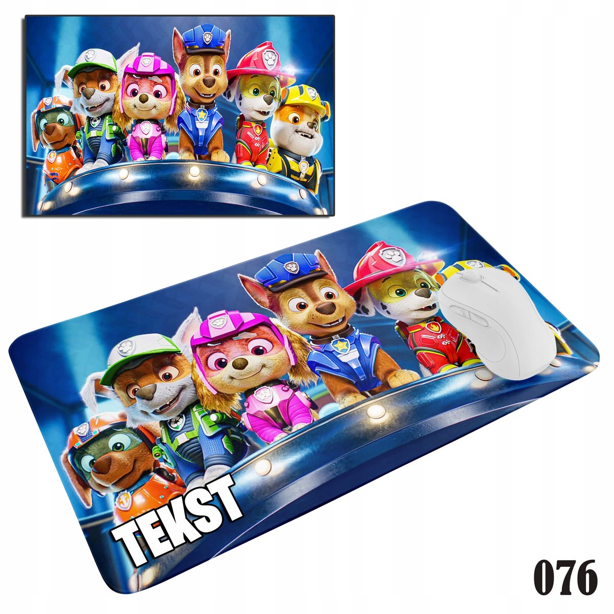 PODKŁADKA POD MYSZKĘ MYSZ WZORY DO WYBORU - PAW PSI PATROL 20x24cm