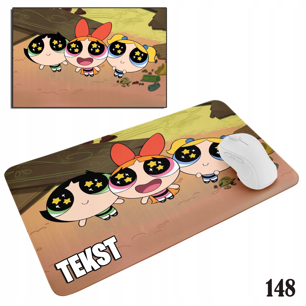 PODKŁADKA POD MYSZKĘ MYSZ WZORY DO WYBORU - ATOMÓ.WKI POWERPUF.F 20x24cm