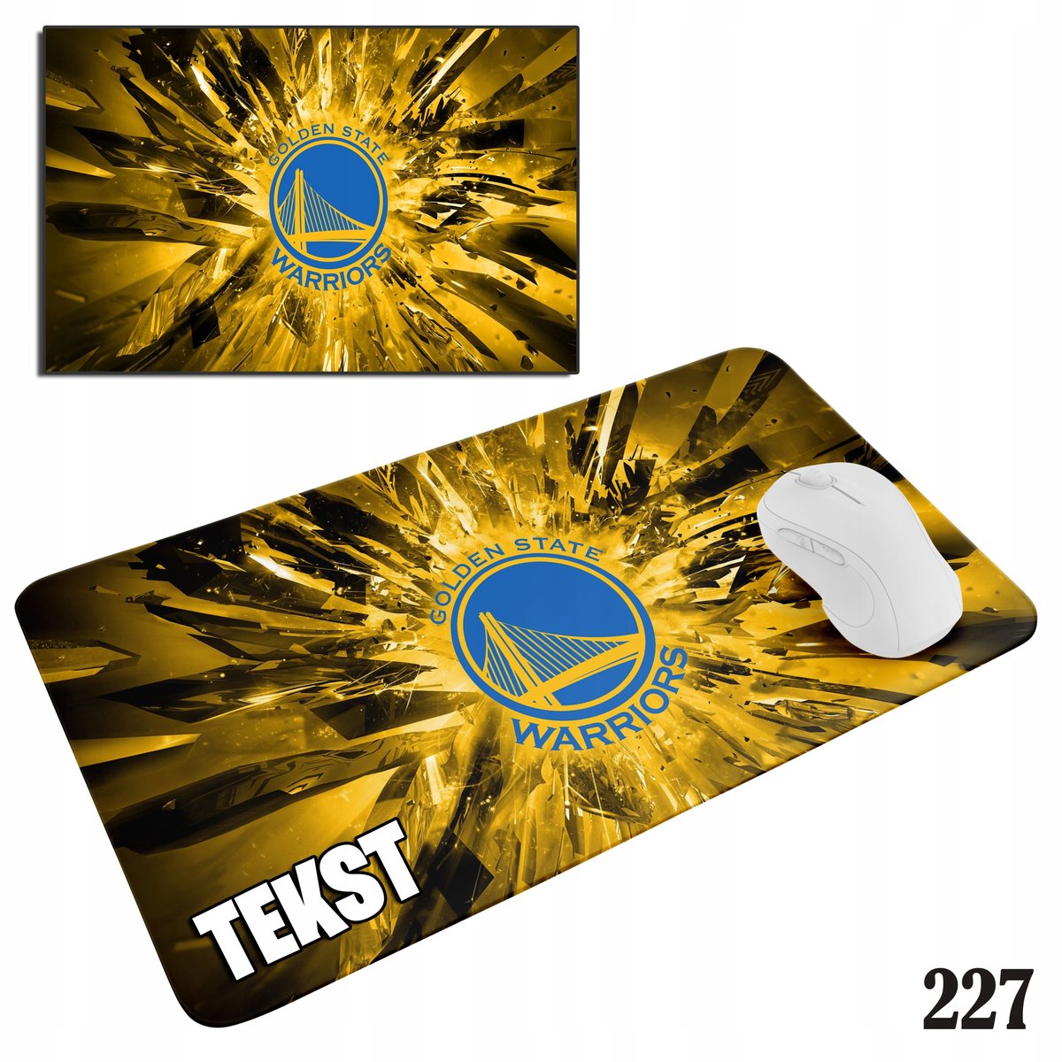 PODKŁADKA POD MYSZKĘ MYSZ WZORY DO WYBORU - NBA STATE WARRIORS 29x36cm