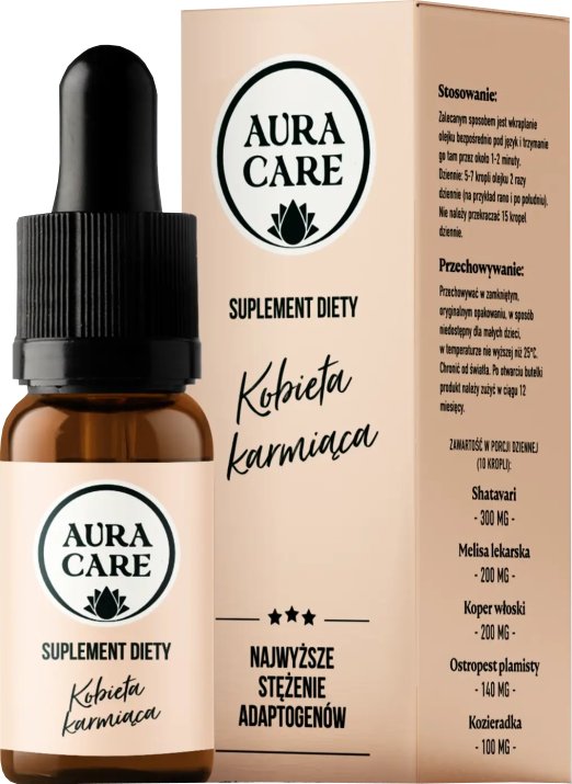 Adaptogeny Aura Care Kobieta Karmiąca, Melisa Ostropest, 10 Ml