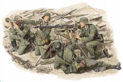 GERMAN MG42 HEAVY MACHINE GUN TEAM, Dragon 6064