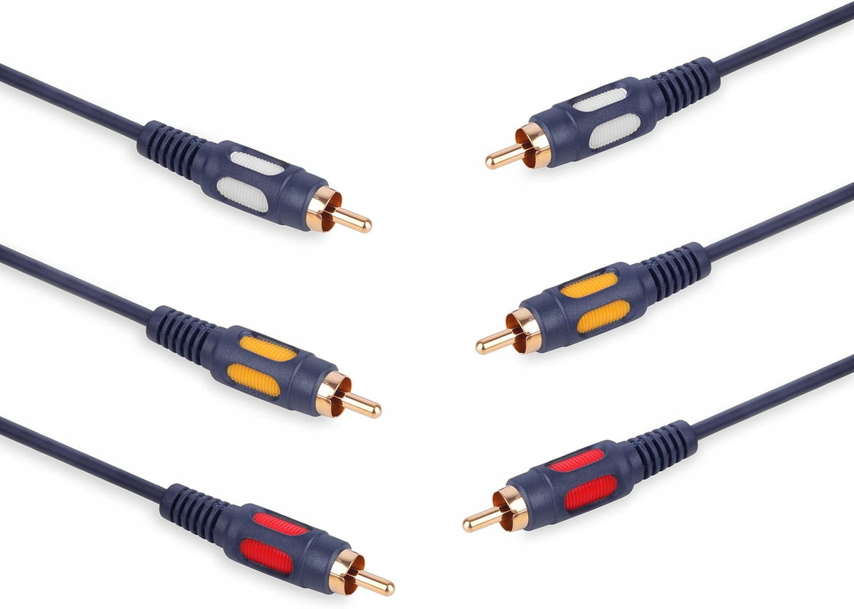 Kabel 3 wtyki RCA na 3 wtyki RCA