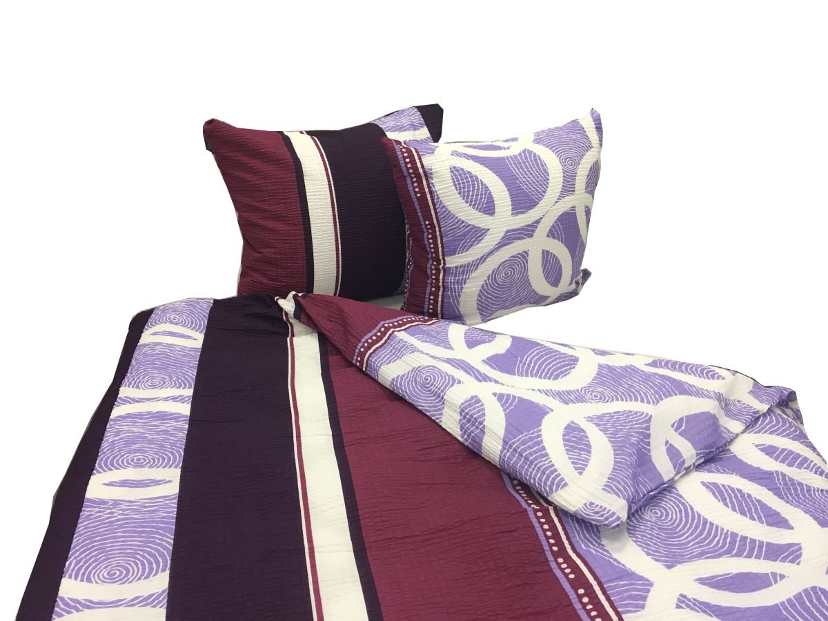 Pościel z kory Lux 160x200 2435 fioletowo-bordowa