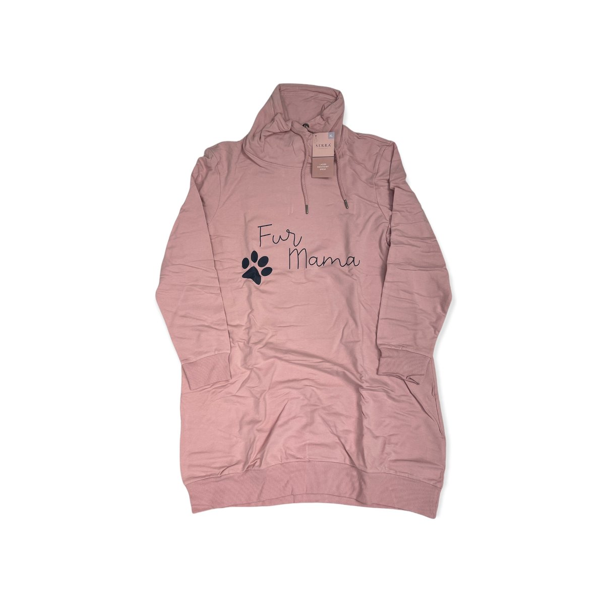 Długa różowa bluza dresowa damska SERRA XL