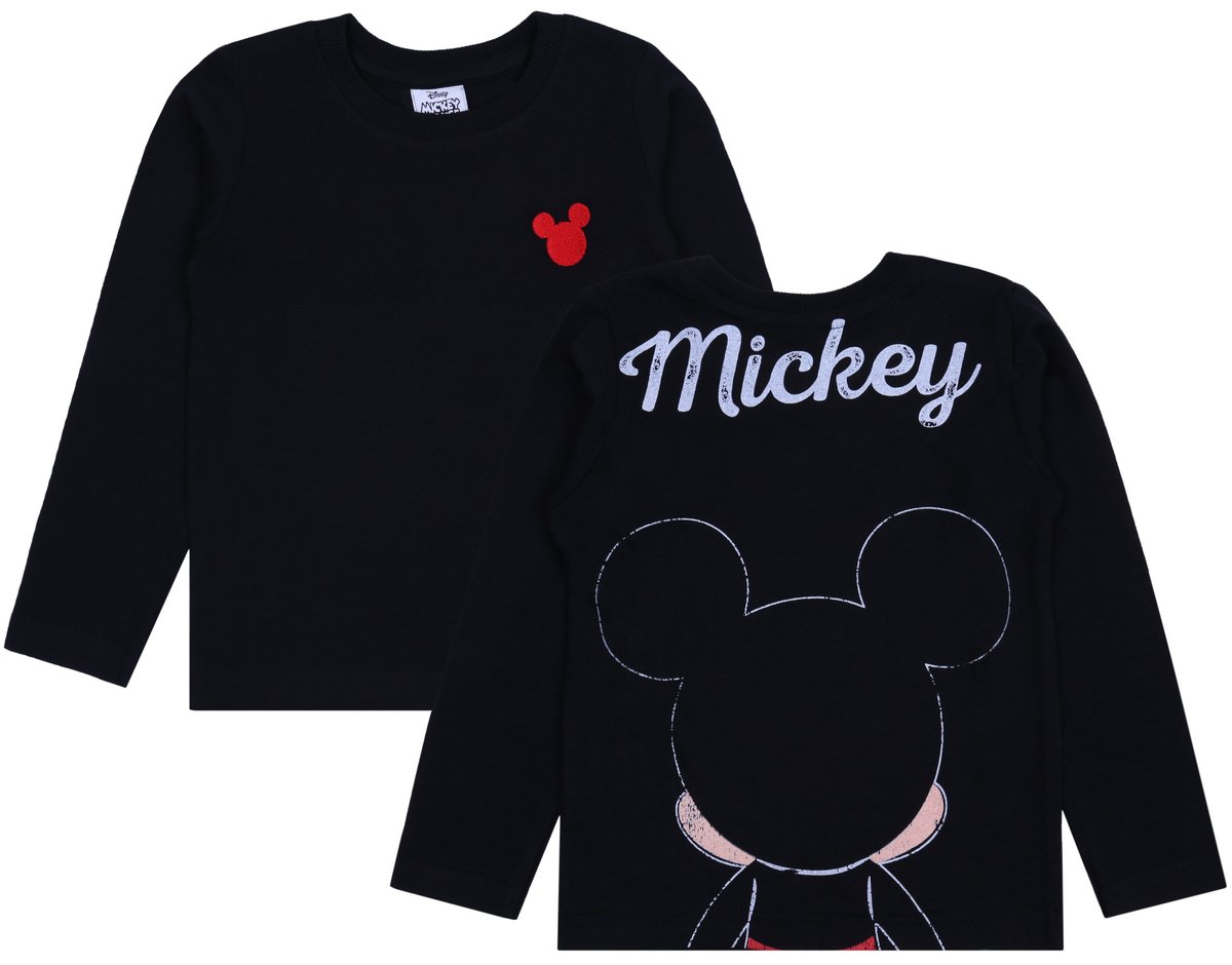 Czarna, chłopięca bluzka z długim rękawem Myszka Mickey 6 lat 116 cm