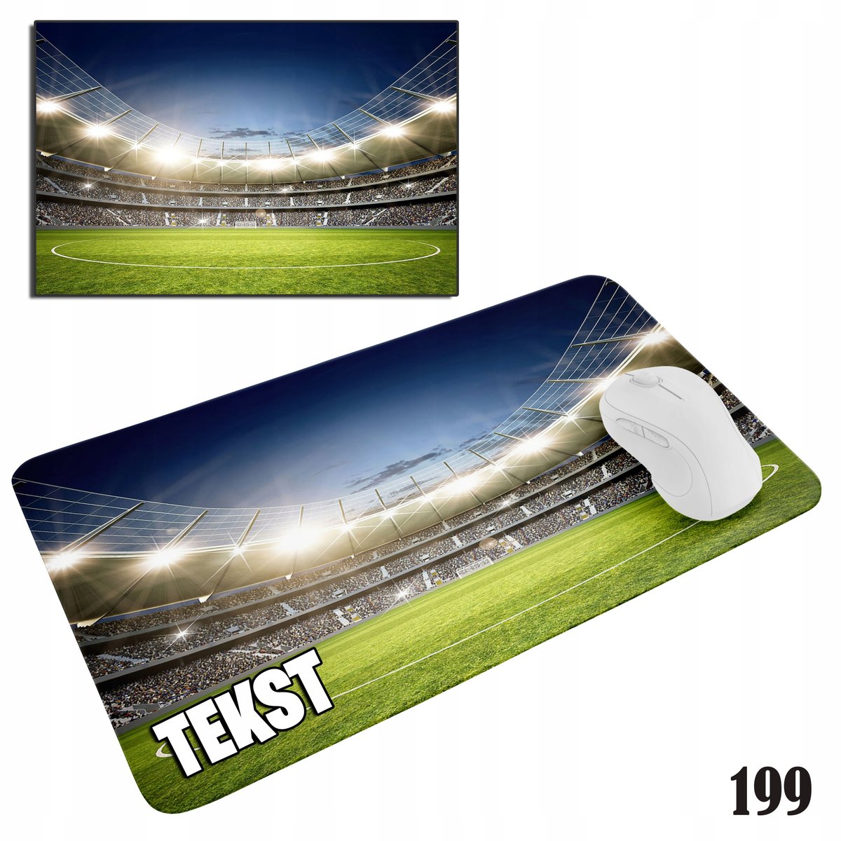 PODKŁADKA POD MYSZKĘ MYSZ WZORY DO WYBORU - PIŁKA NOŻNA HOBBY 20x24cm