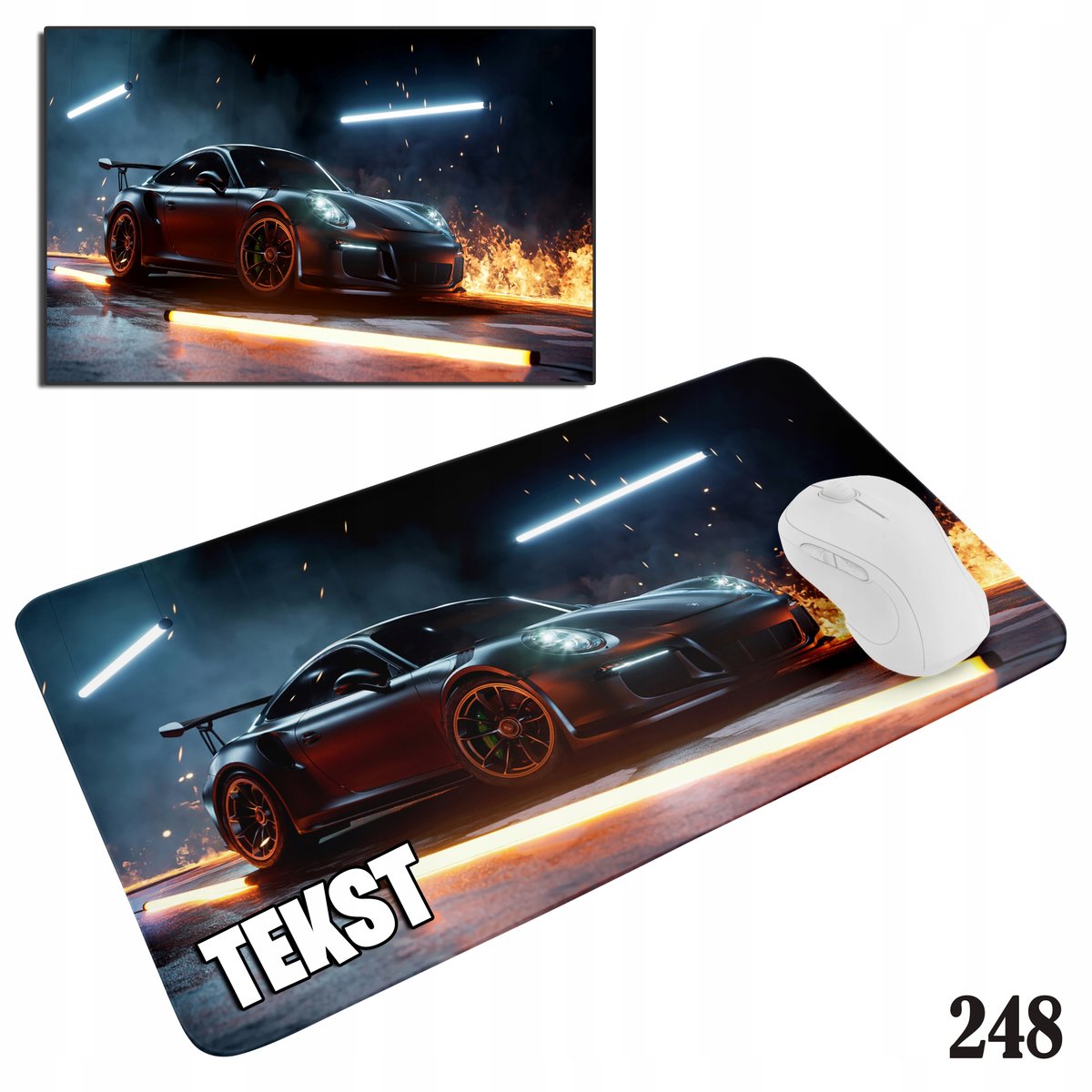 PODKŁADKA POD MYSZKĘ MYSZ WZORY DO WYBORU - PORSCHE SUPER AUTA 29x36cm