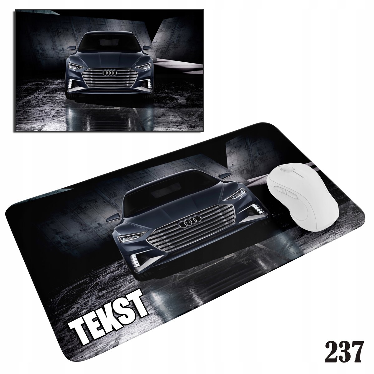 PODKŁADKA POD MYSZKĘ MYSZ WZORY DO WYBORU - AUDI SUPER AUTA 29x36cm