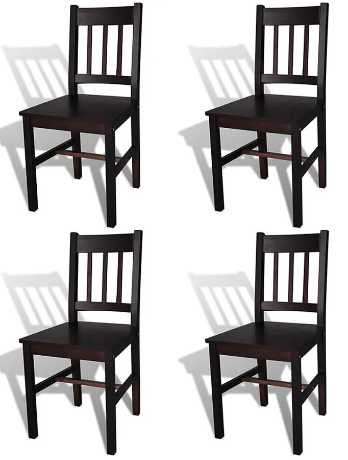 Zestaw 4 klasycznych krzeseł wenge H2-N46