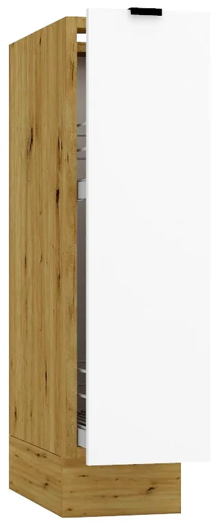 Szafka kuchenna z cargo 20 cm biały + dąb artisan C7-F09