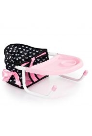 Siedzisko stołowe dla lalek różowo-czarne