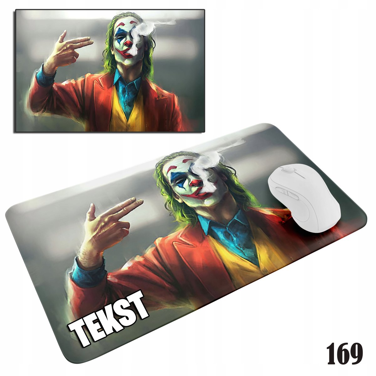 PODKŁADKA POD MYSZKĘ MYSZ WZORY DO WYBORU - JOKER DC Z FILMÓW 20x24cm