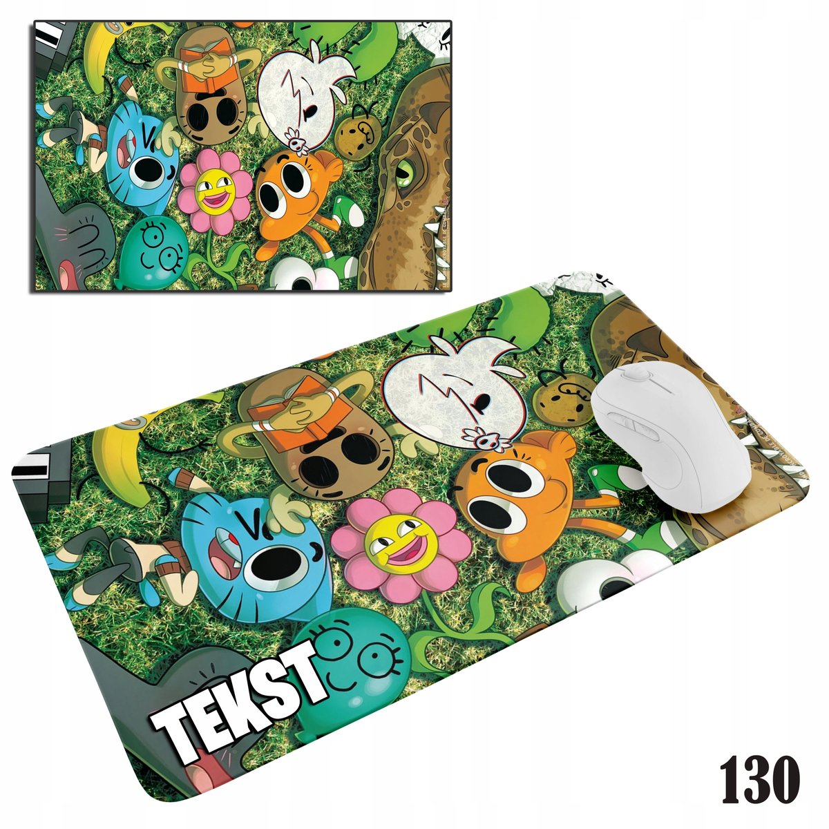 PODKŁADKA POD MYSZKĘ MYSZ WZORY DO WYBORU - GUMBALL GAMBOL 20x24cm