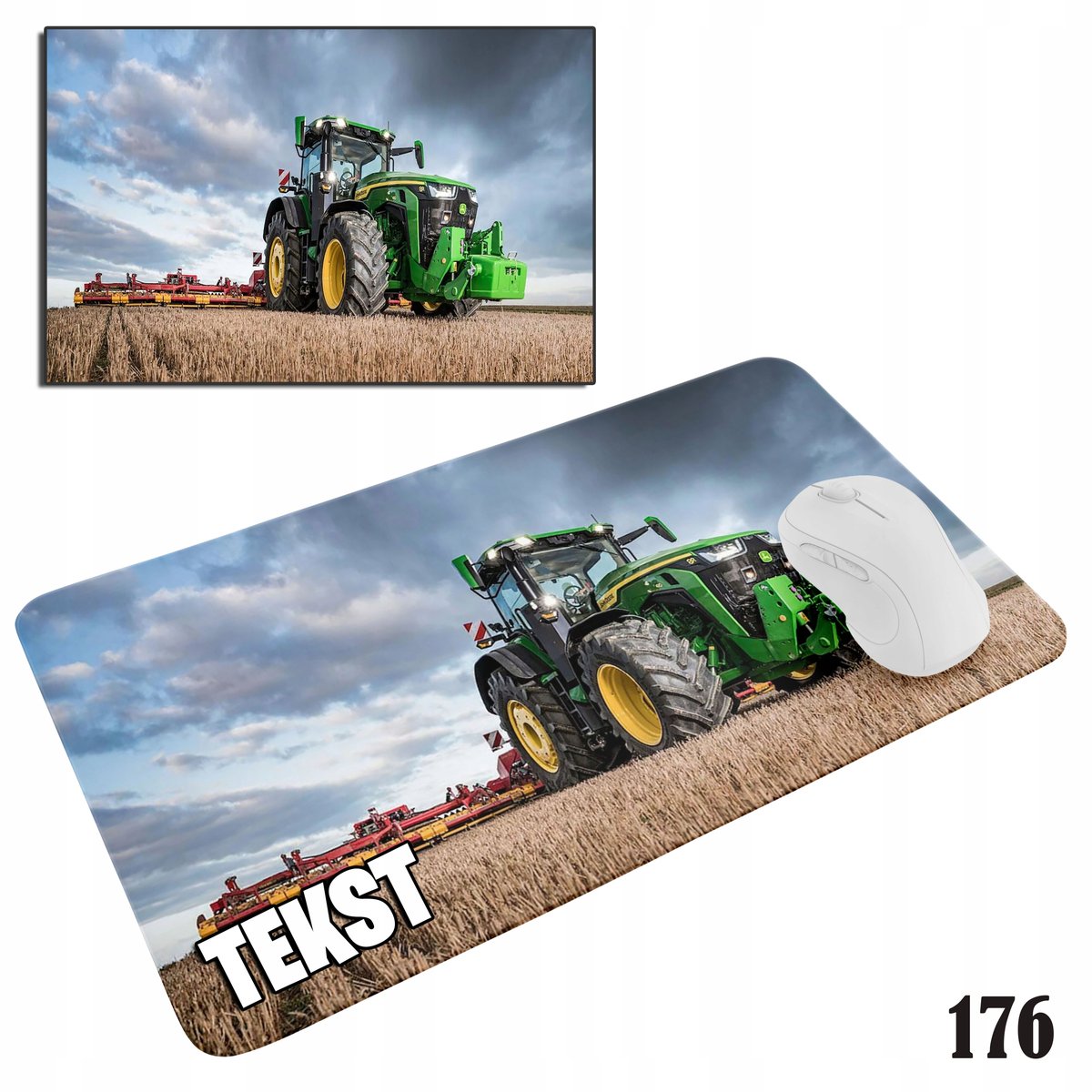 PODKŁADKA POD MYSZKĘ MYSZ WZORY DO WYBORU - TRAKTOR CIĄGNIK ROLNIK 29x36cm