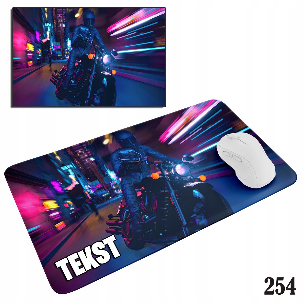 PODKŁADKA POD MYSZKĘ MYSZ WZORY DO WYBORU - MOTOR MOTORY PASJA 29x36cm