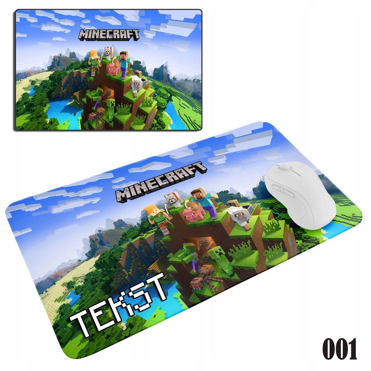 PODKŁADKA POD MYSZKĘ MYSZ WZORY DO WYBORU - MINE.CRAFT GRY I BAJKI 29x36cm