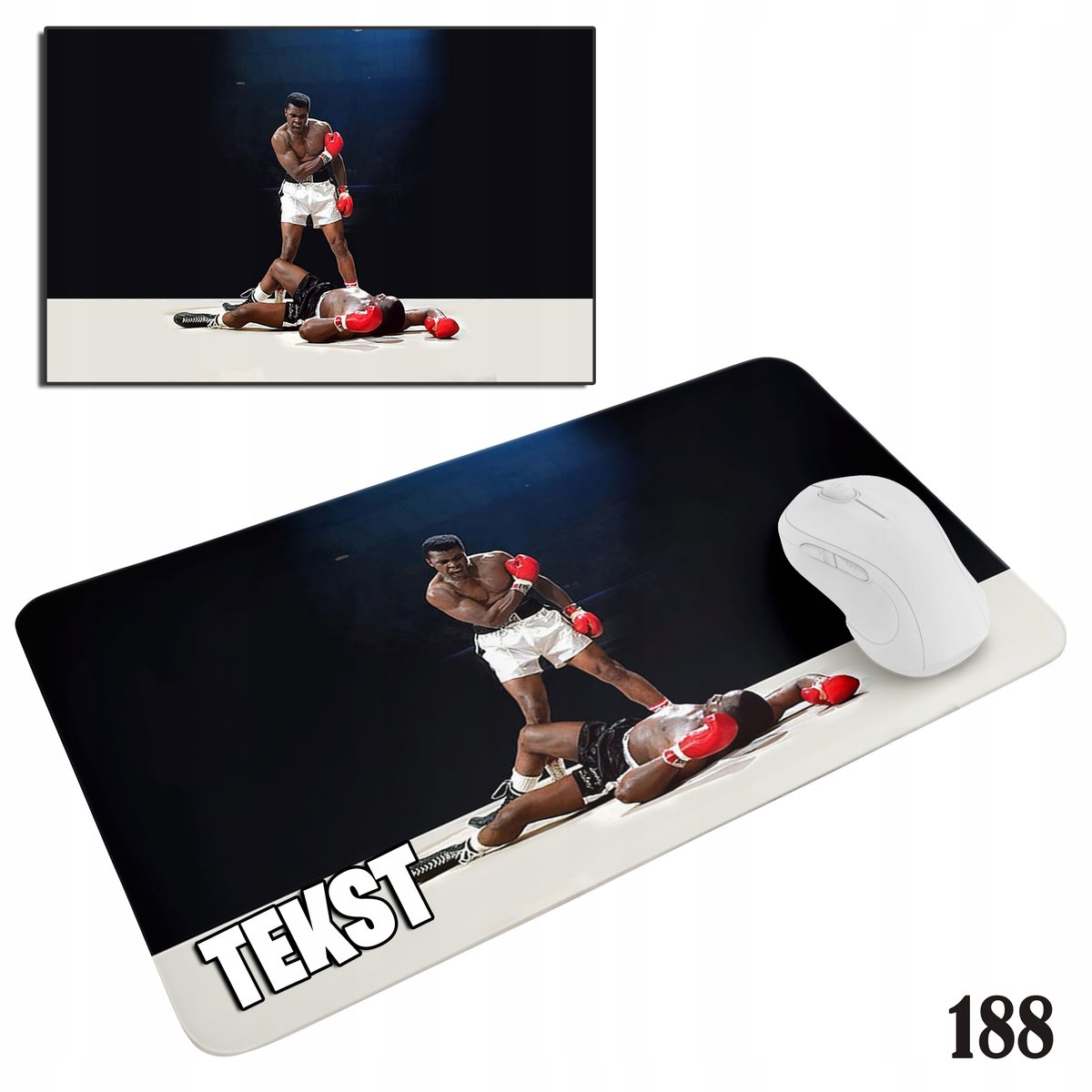PODKŁADKA POD MYSZKĘ MYSZ WZORY DO WYBORU - MMA BOKS SPORTY WALKI 20x24cm