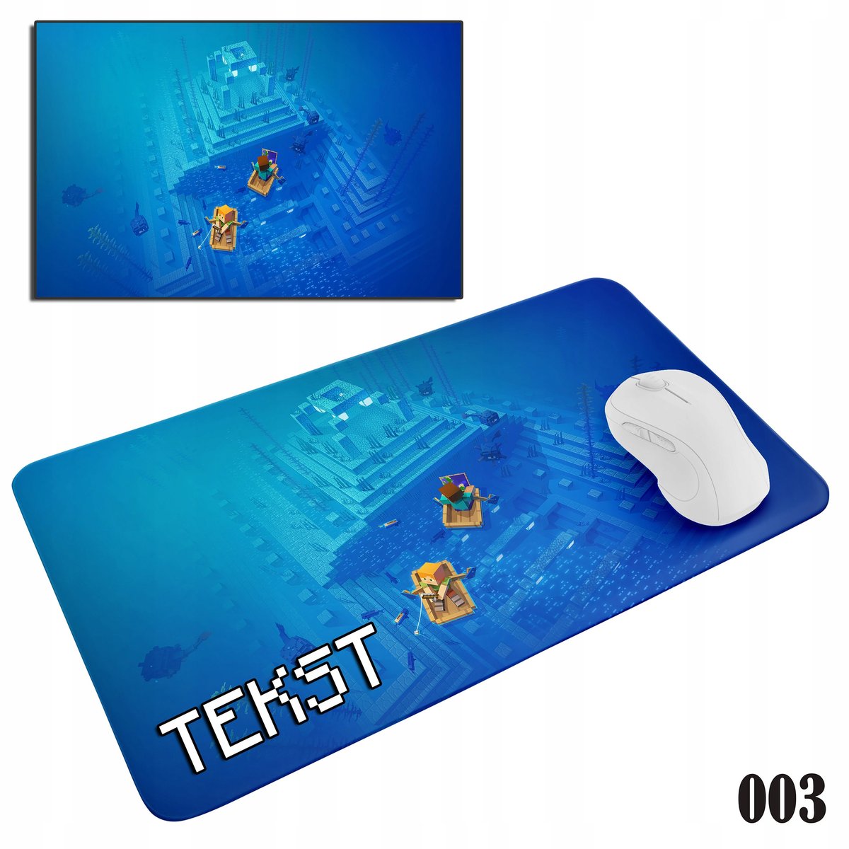 PODKŁADKA POD MYSZKĘ MYSZ WZORY DO WYBORU - MINE.CRAFT GRY I BAJKI 29x36cm