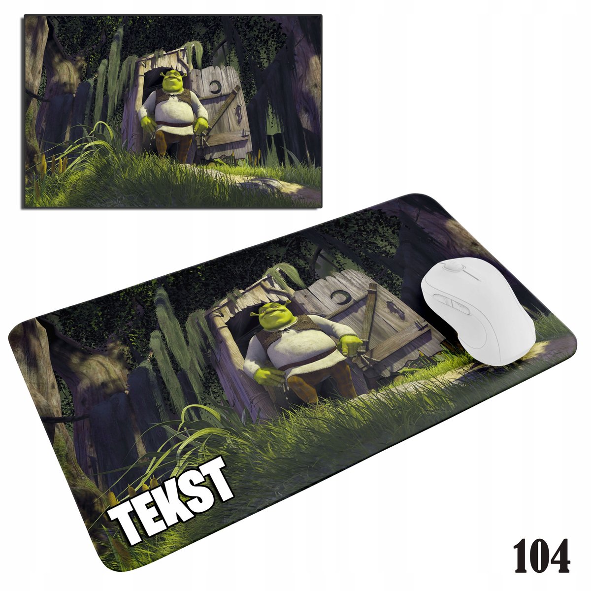 PODKŁADKA POD MYSZKĘ MYSZ WZORY DO WYBORU - SHREK SZREK OSIOŁ FIONA 20x24cm