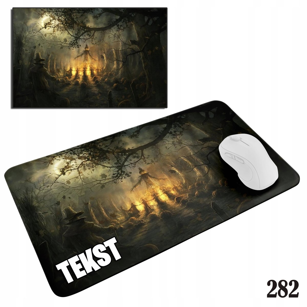 PODKŁADKA POD MYSZKĘ MYSZ WZORY DO WYBORU - ZOMBIE ZOMBI 20x24cm