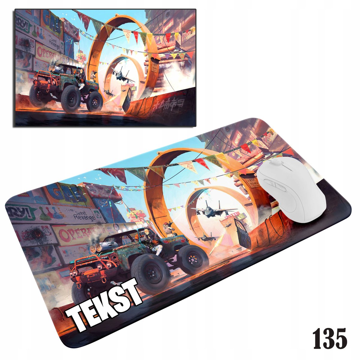 PODKŁADKA POD MYSZKĘ MYSZ WZORY DO WYBORU - HOT WHEELS AUTKA 29x36cm