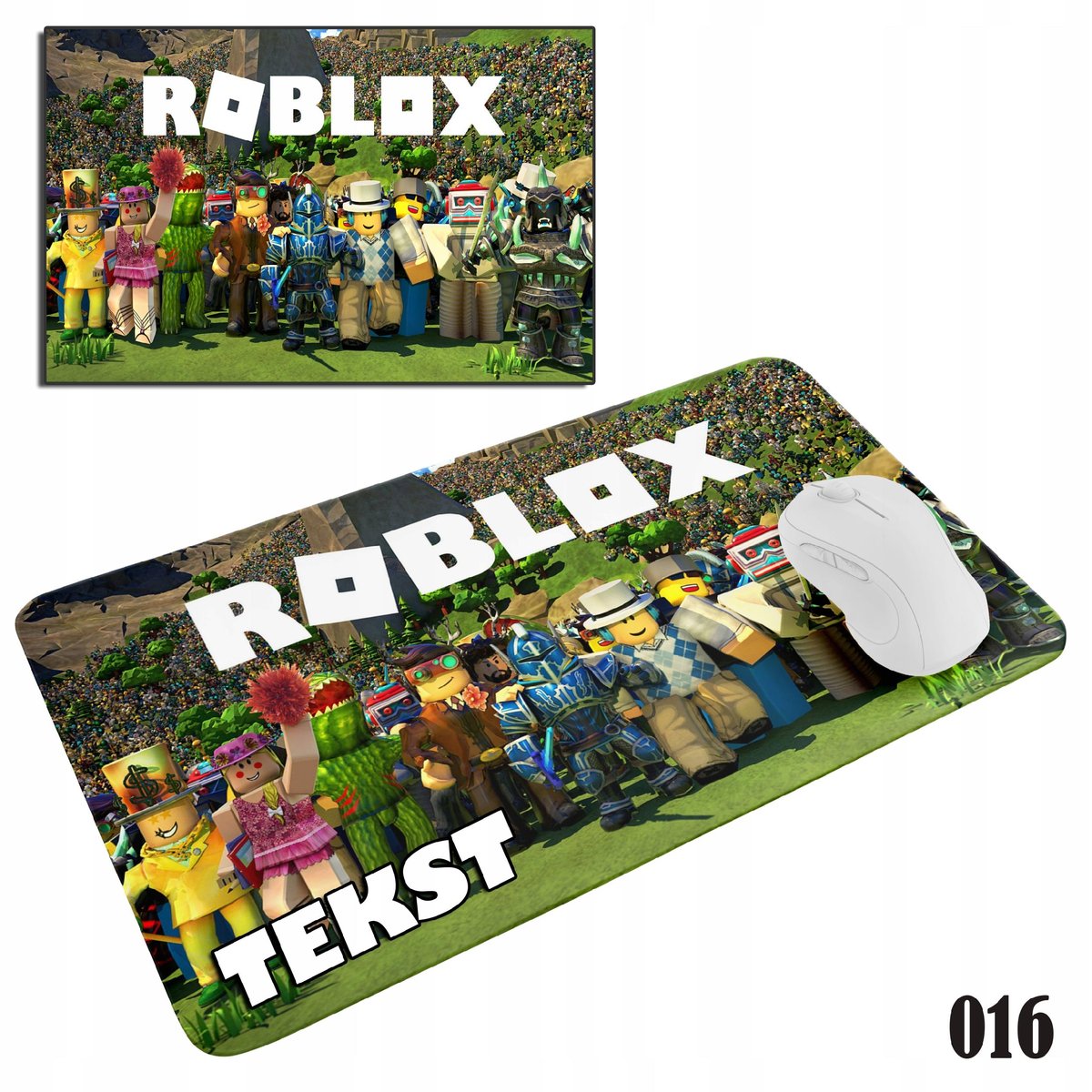 PODKŁADKA POD MYSZKĘ MYSZ WZORY DO WYBORU - ROBLOX GRY I BAJKI 20x24cm